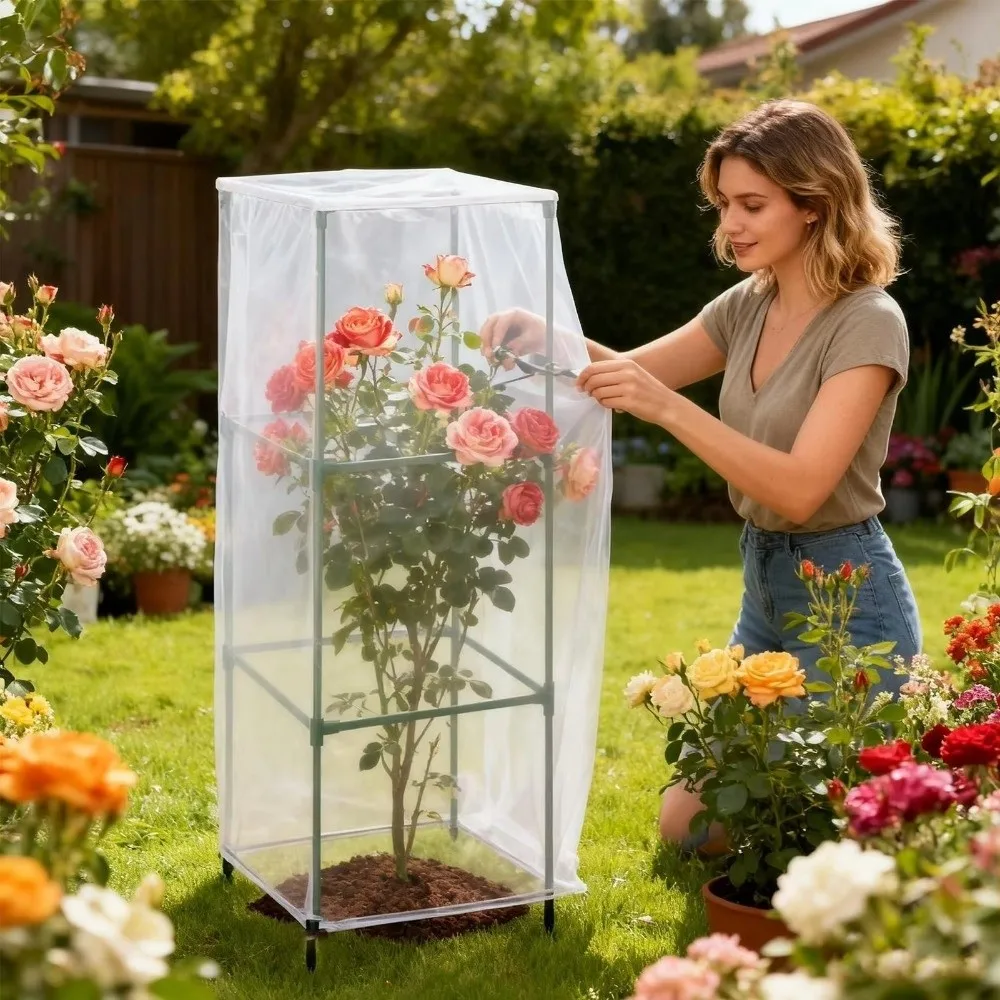 

Сетка для растений с мелкой ячейкой, устойчивая к разрывам, квадратная, для защиты томатов, с застежкой-молнией, дышащая, для защиты растений