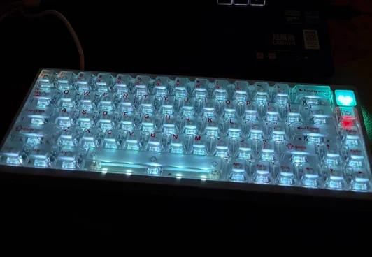 PMO Shenlin GL68 Wired Magnetic Switch Gaming Keyboard 68 Keys Dual‑Driver Dot‑Matrix Screen RGB For FPS Valorant Desktop PC