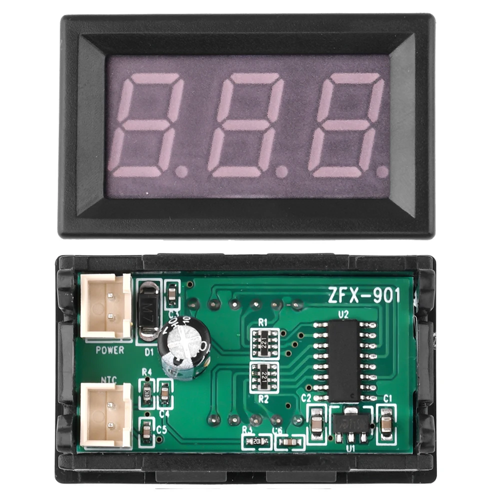 0.56" LED Digital Thermometer 12V Car Temperature Monitor Panel Meter Red/Green/Blue Display Measure Range -50~300℃