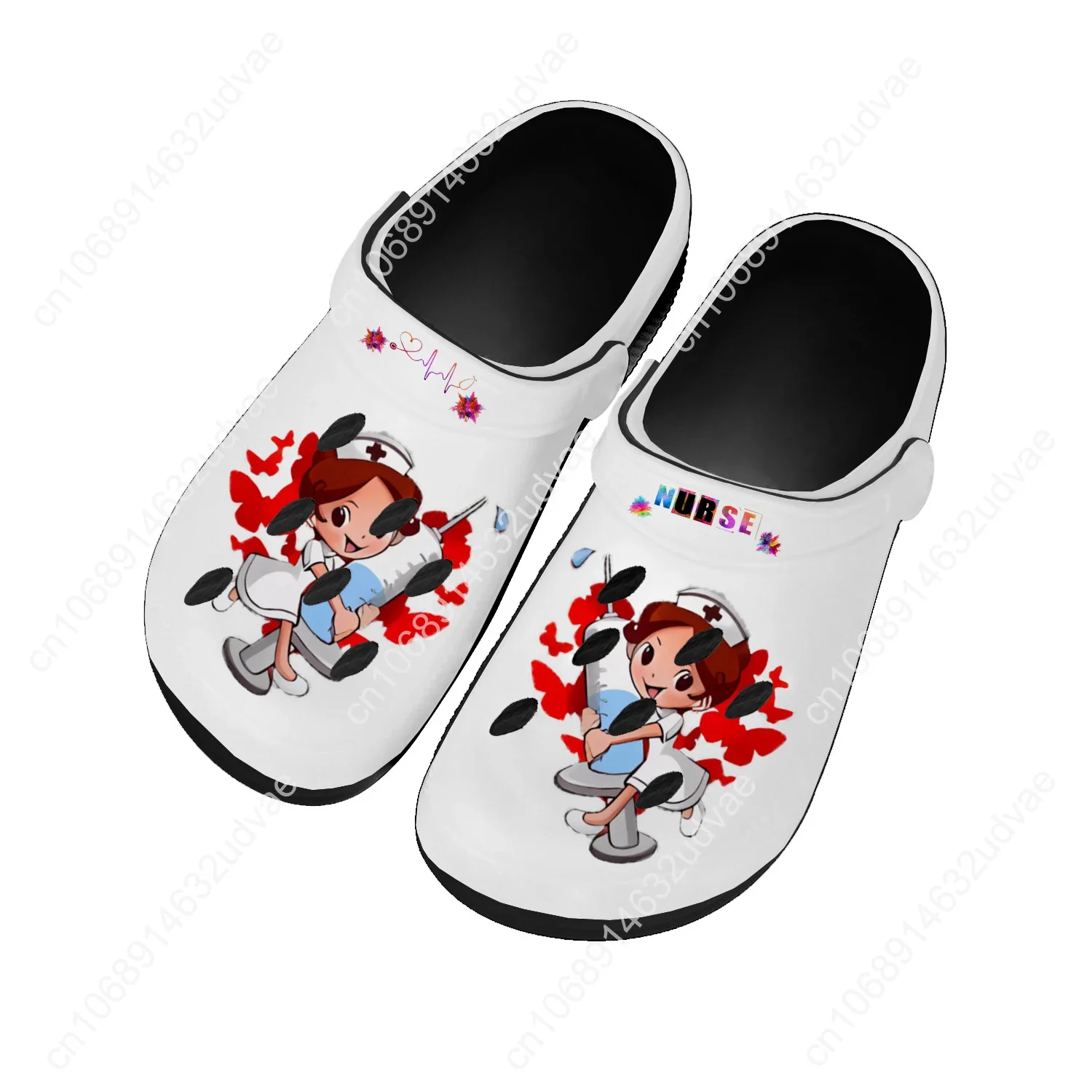 

Nurse Home Custom Sandals Women Teenager Fashion Water Shoe Cartoon Characters Garden Breathable Beach Hole Slippers