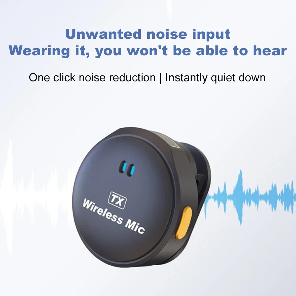 Wireless Magnetic Button Collar Microphone 164ft Range Lapel Mic 40H Battery Lavalier Mic with Charging Case for Video Recording