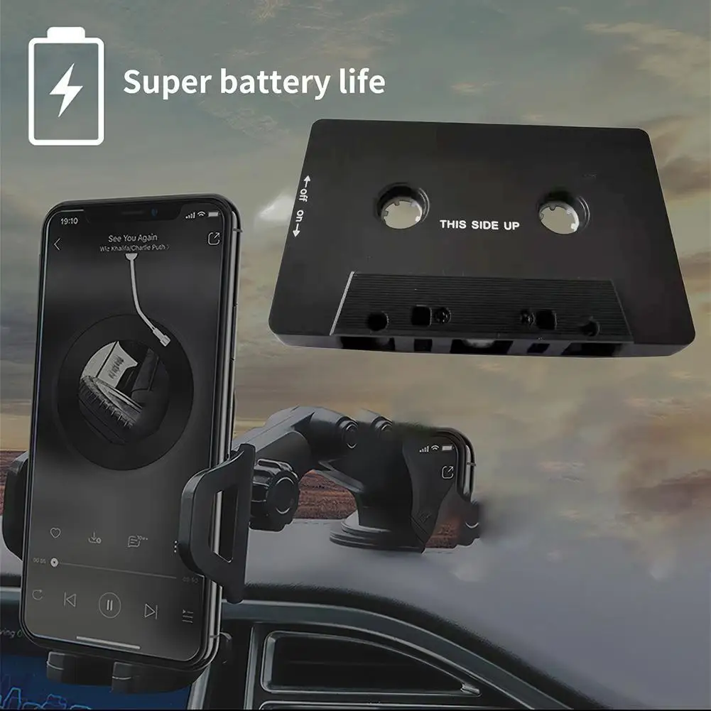 Cassette Universal compatible con Bluetooth 5,0, cinta de Audio para coche, adaptador estéreo auxiliar con adaptador de casete de micrófono