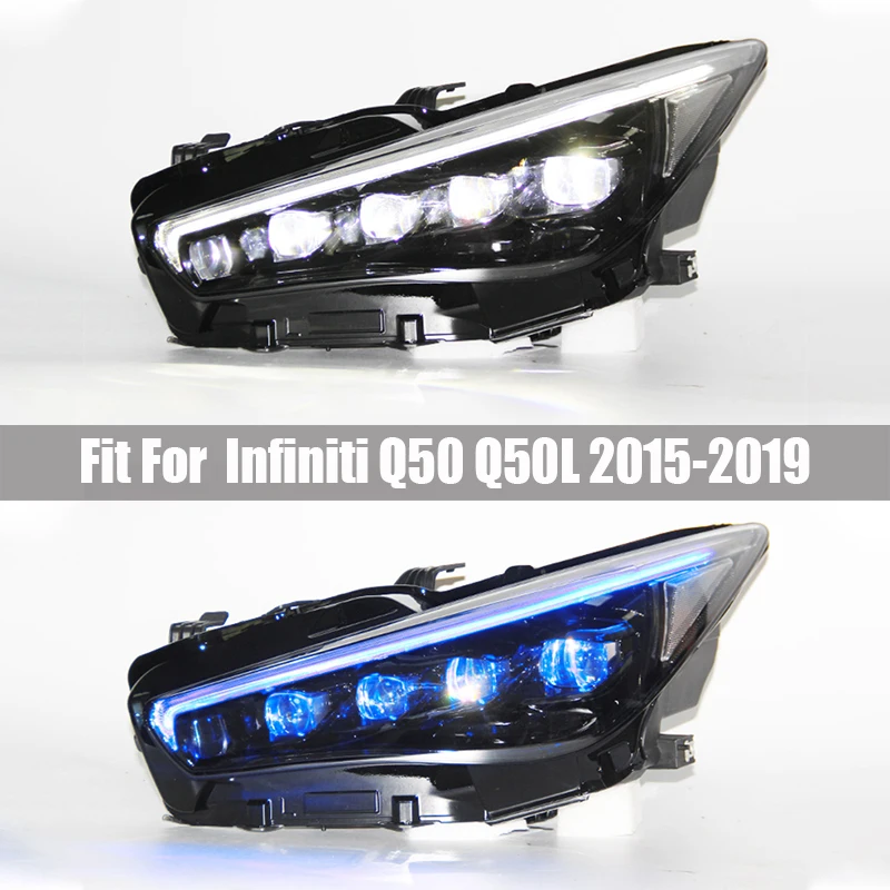 

Headlamp Assembly Suitable for Infiniti Q50 Q50L 2015 2016 2017 2018 2019 Modified Matrix LED Headlamp Lens