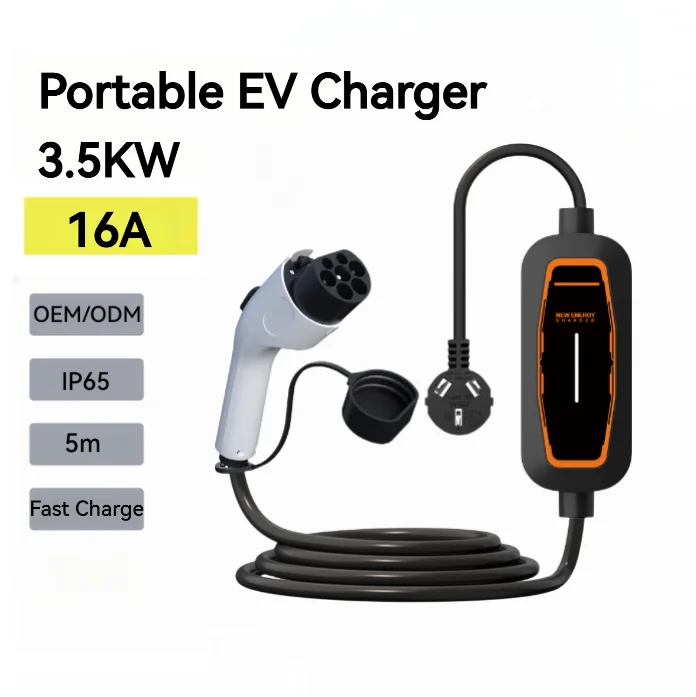 New Condition CHESU P01 Convenient Portable EV Charging Stations 3.5KW 16A Fast Electric Vehicles Charger Type 2 Charging Port