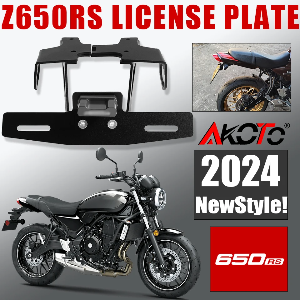 

NEW Motorcycles Tail Tidy License Plate Holder Turn Signal Lights For KAWASAKI Z650 RS Z650RS 2022 2023 2024 Z 650 Accessories