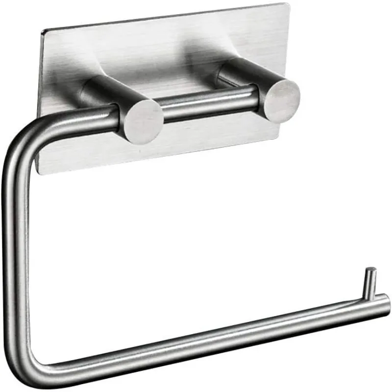 

Toilet Paper Holder, 304 Stainless Steel Roll Holder, Brushed Punch-Free Glue Strong Adhesive