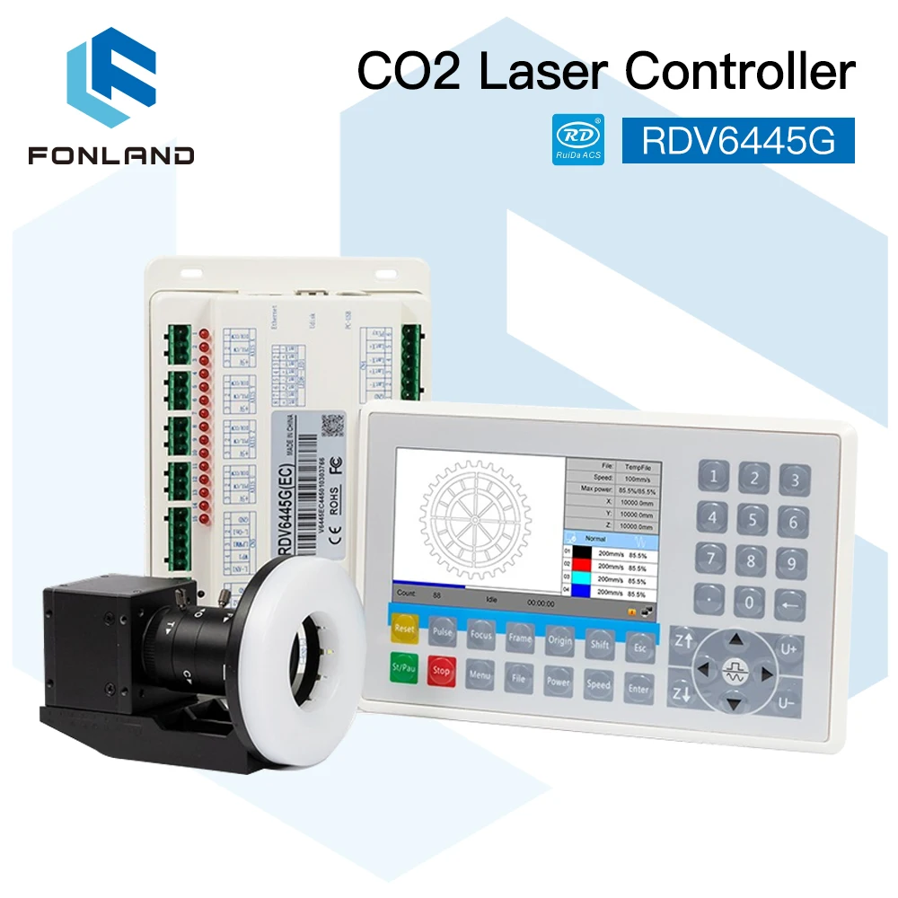 

FONLAND Ruida RDV6445G система управления лазерной резки и гравировкой небольшого зрения для гравера с поддержкой LightBurn