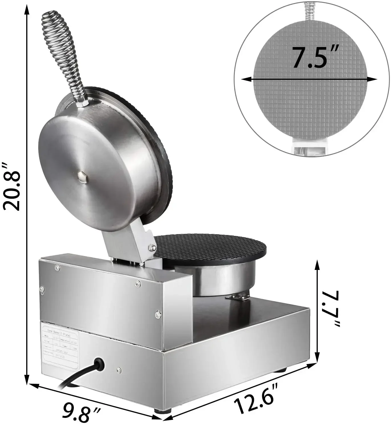 

Hot Selling Egg Waffle Roll Wafer Style Ice Cream Cone Making Machine/egg Crispy Cone Waffle Making Machine