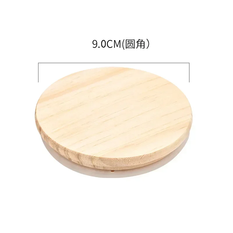 Reusable Bamboo Wood Lids Various Sizes Mason Jar Caps Non Leakage Silicone Sealing Wooden Covers Canning Storage Supplies