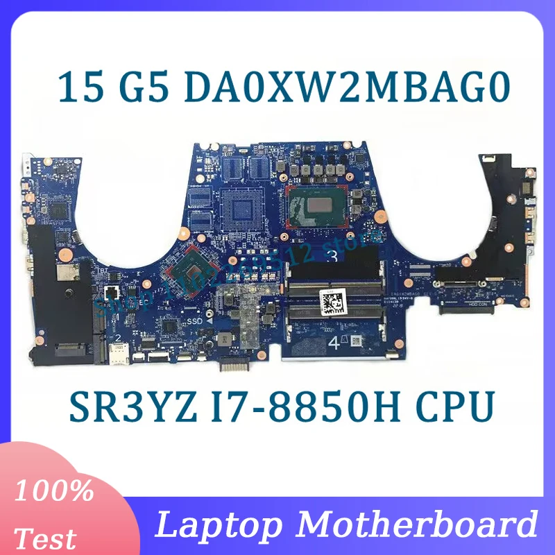 

DA0XW2MBAG0 Mainboard SR40E For HP ZBook 15 G5 Laptop Motherboard With SR3YZ I7-8850H CPU 100% Fully Tested Working Well