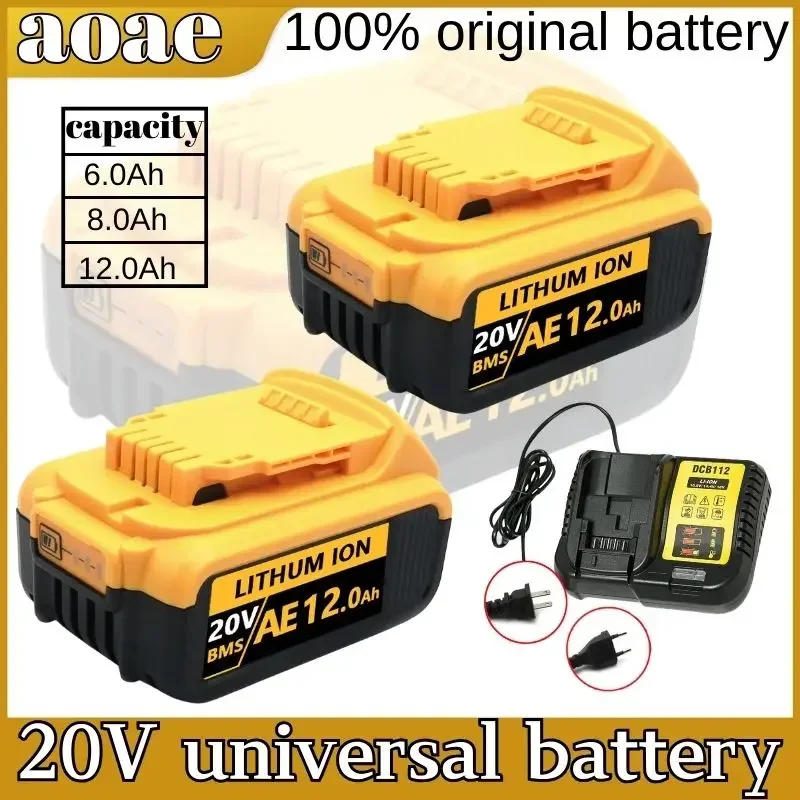 DCB200 20V 12000mAh Lithium Replacement Battery For Dewalt 18V DCB184 DCB200 DCB182 DCB180 DCB181 DCB182 DCB201 DCB206