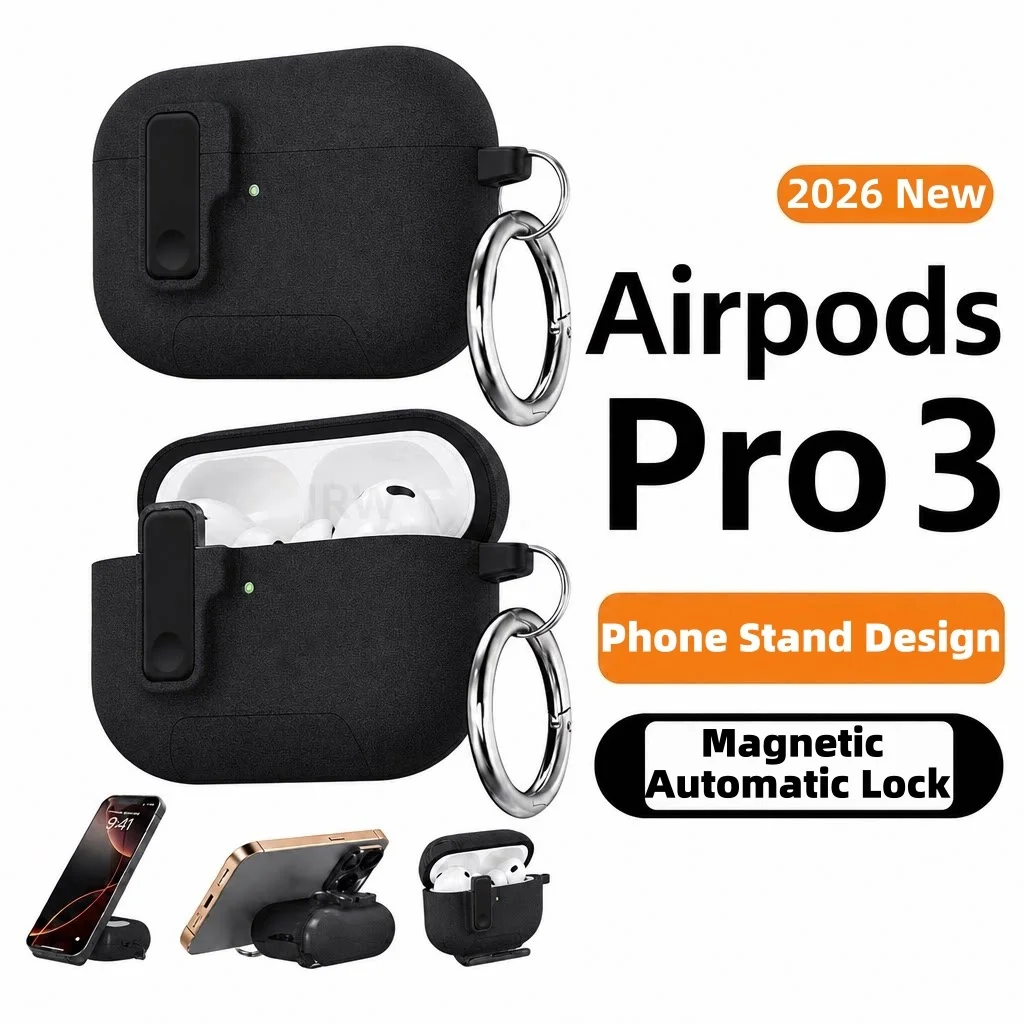 for AirPods Pro 3 New Protective Case with Magnetic Automatic Lock Phone Holder Style Earphone Case Accessories For Airpods Pro3