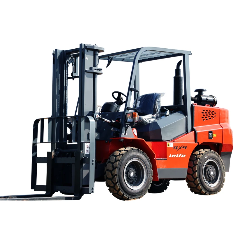 Off Road Forklift Truck Machines 5ton All Terrain Forklift Price Outdoor Use Diesel Forklift With Ce Certificated customized