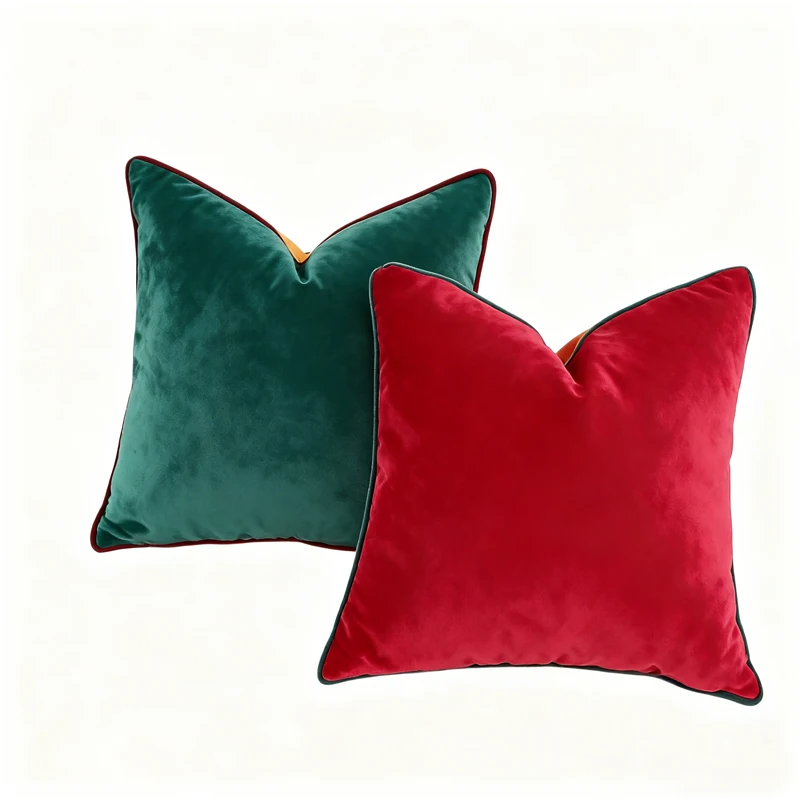 

Homaxy New Christmas Throw Pillow Covers 18x18inch or 20x20inch Soft Multicolored Pillowcase Set of 4 Velvet Throw Pillow Covers