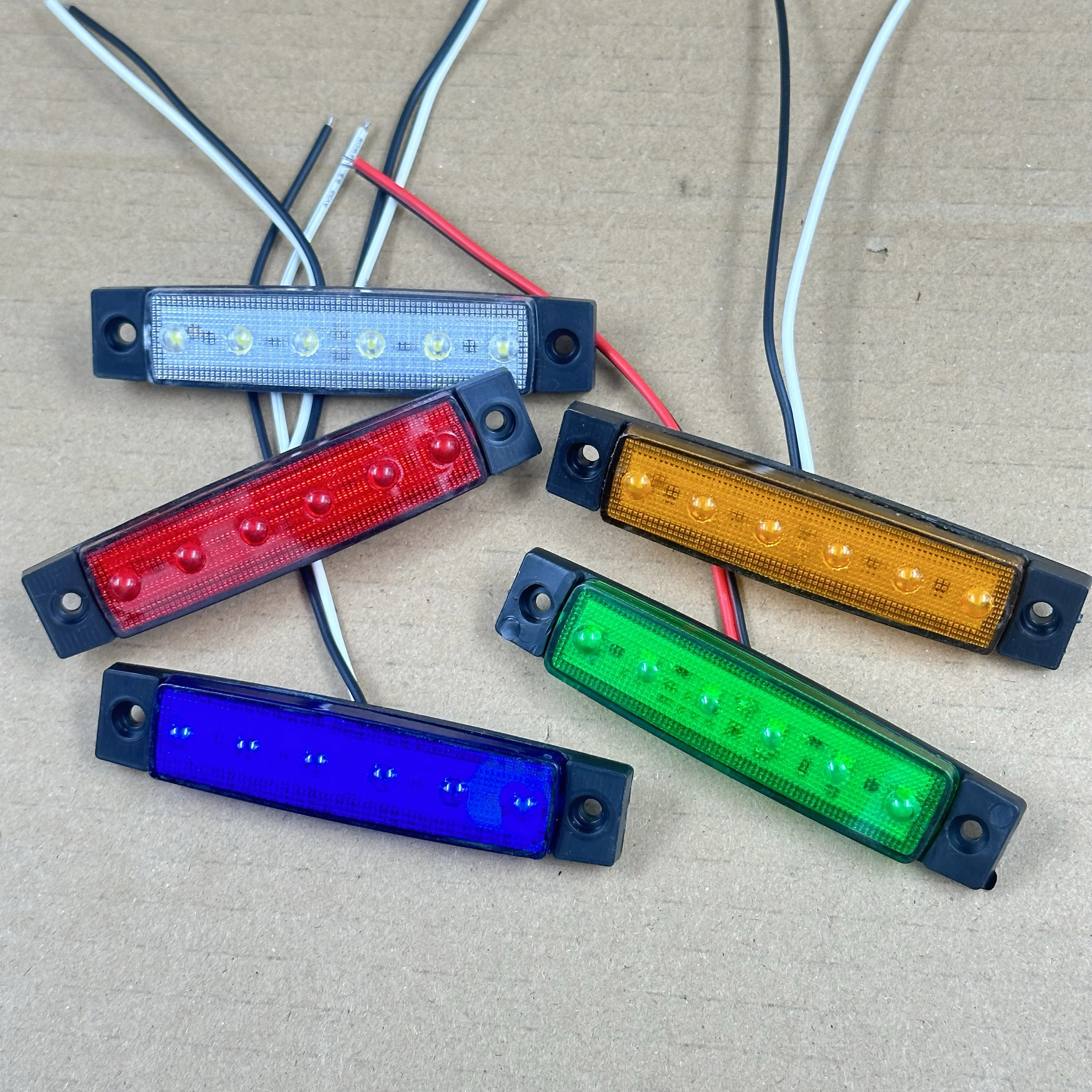 

LED edge lights trailer truck side lights single and double row car 12/24V ultra bright side signal indicator light waterproof