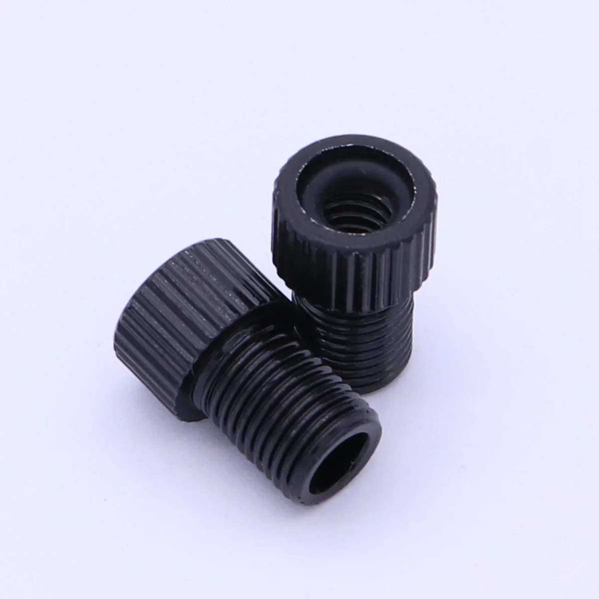 

4 PCS Valve Conversion Nozzle Bicycle Adapter Kit Aluminum Bike Air Inflator Pump Adaptor Adapters Hole for Valves