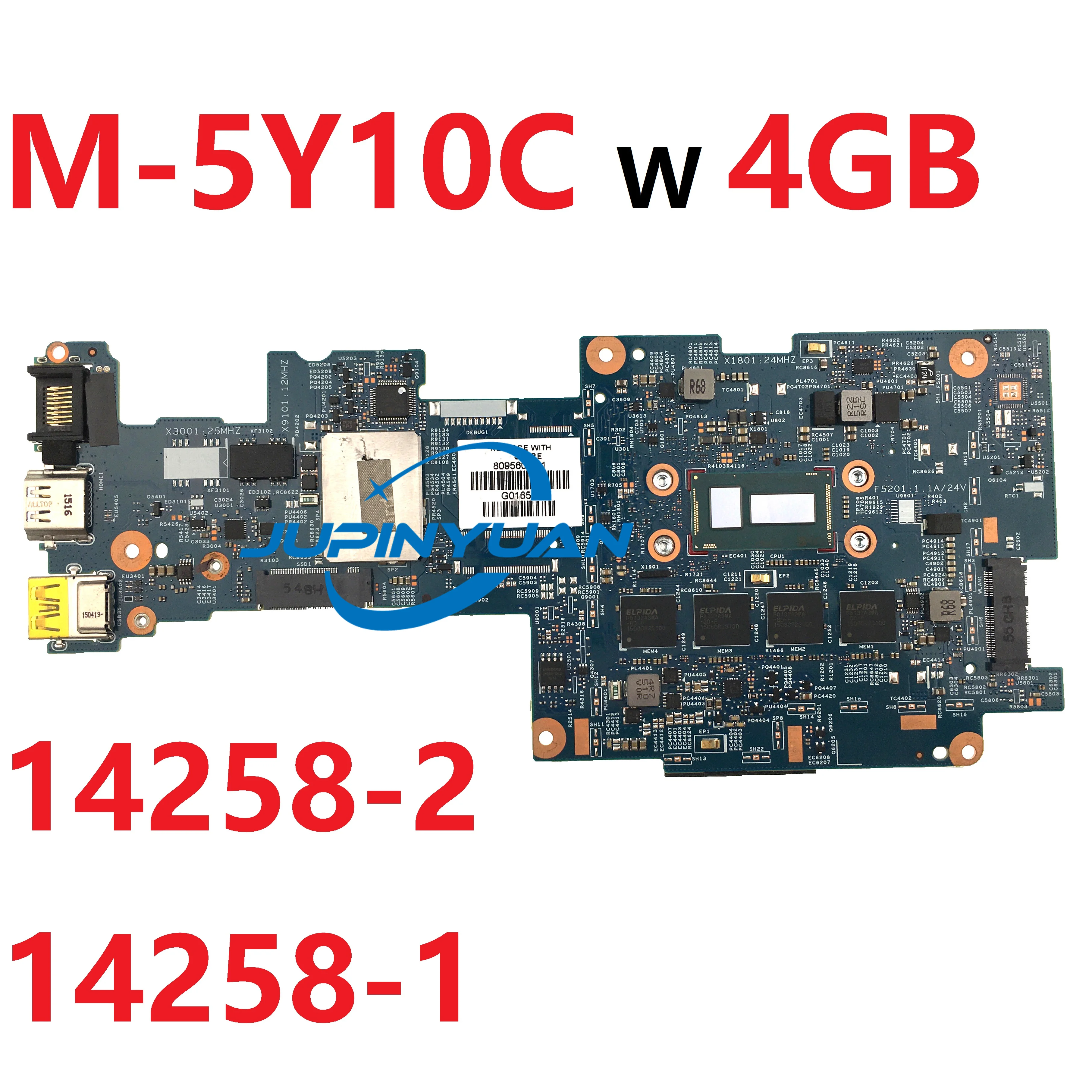 For HP Pavilion X360 11-K 11T-K Laptop Motherboard 809560-501 809560-001 14258-2 14258-1 Mainboard With M-5Y10C CPU 4GB RAM