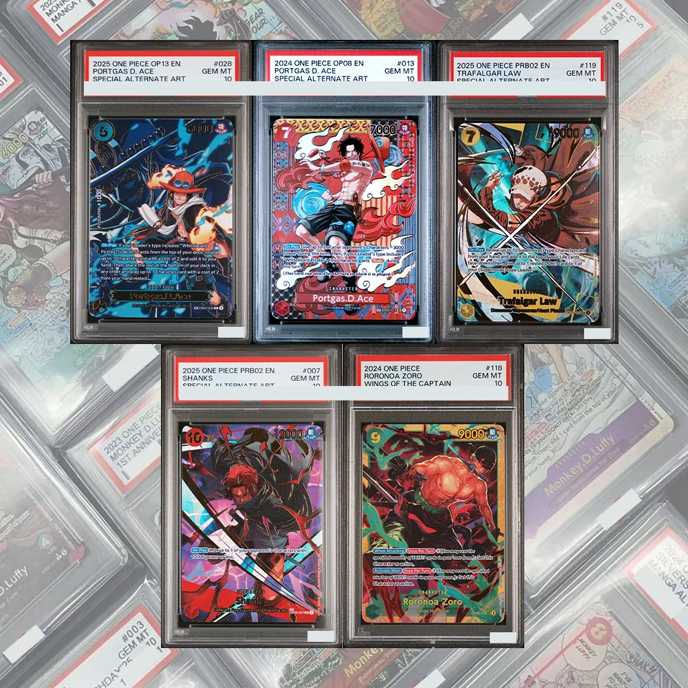 

DIY PROXY OPCG GRADED COLLECTION CARD 2024 OP08 TWO LEGENDS 013 PORTGAS D.ACE SPECIAL ALT ART ENGLISH CARD HOLOGRAPHIC LABELS