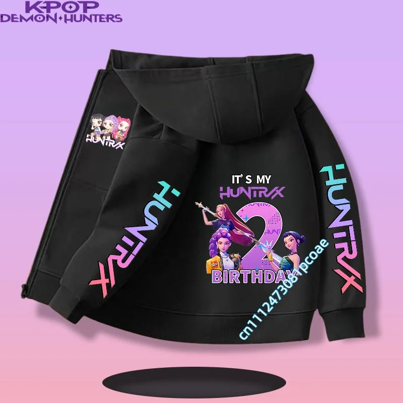 2 - Boys' Sweater for 9-Year-Olds, Girls' Casual Top, Digital Cartoon Print with Zipper Closure Coat 2026 New