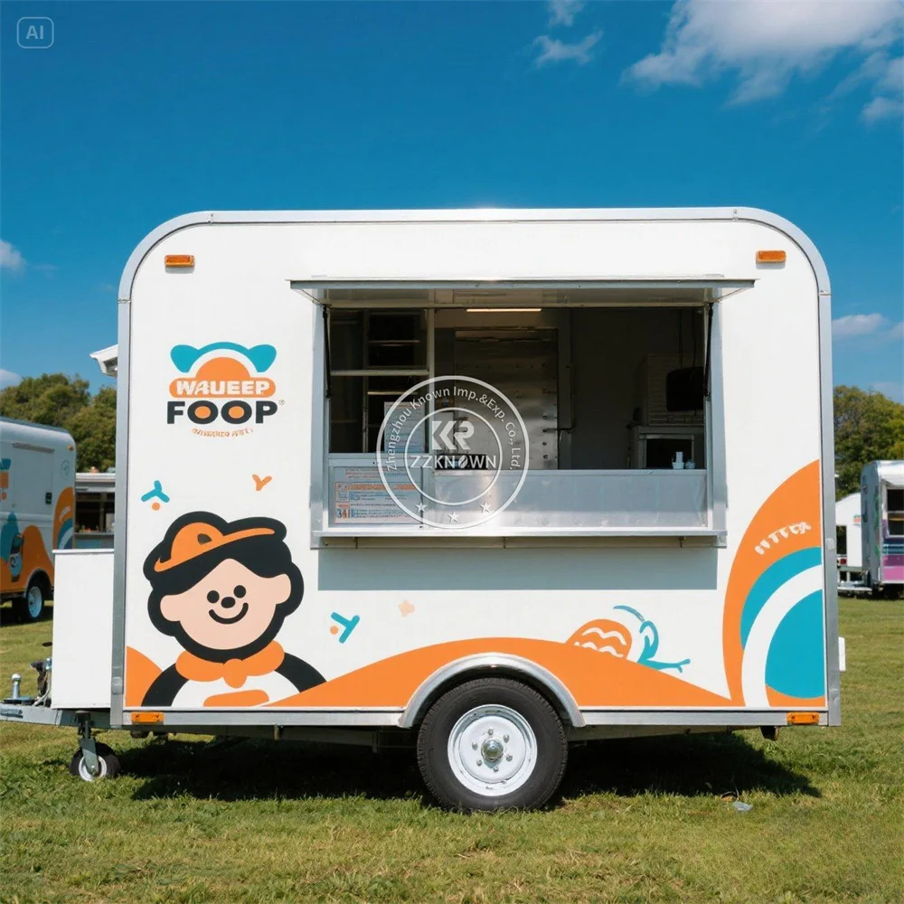 

Индивидуальный мобильный кухонный концессионный грузовик с полной кухней, тележка для мороженого для хот-догов, концессионный прицеп для фаст-фуда