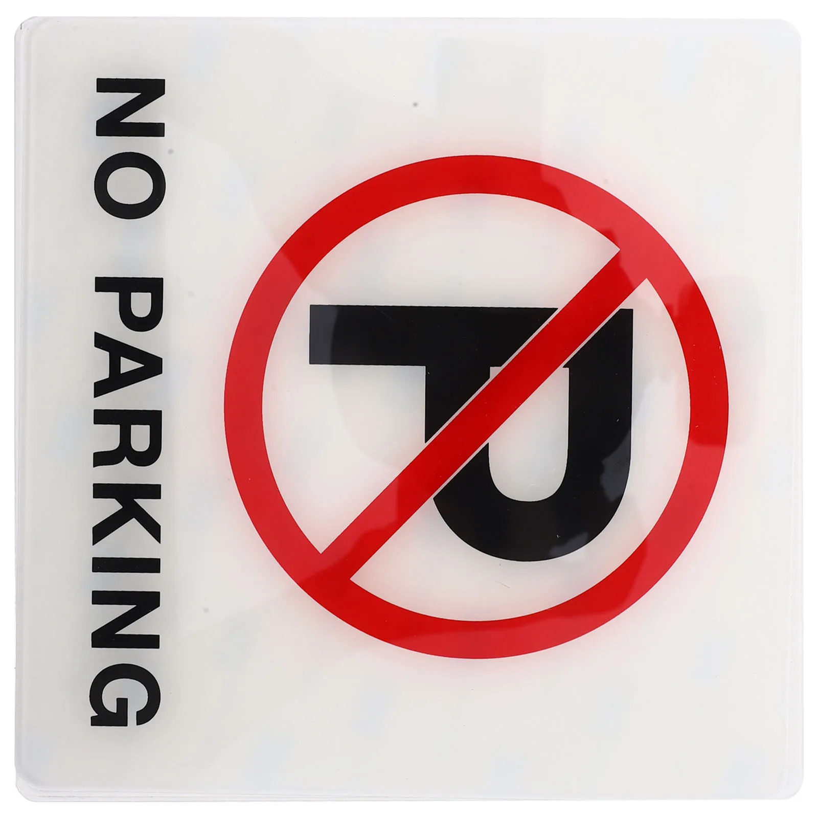 

No Parking Sign 15x15cm Acrylic Warning Sticker Outdoor Non Parking Signs Material Traffic Safety Sign