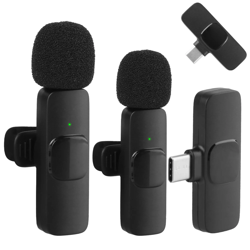 Wireless Microphone Mini Bluetooth Mic ​K9 For iPhone Android Cell Phone Lapel Lavalier MicroPhone Live Show Broadcast Micro Kit