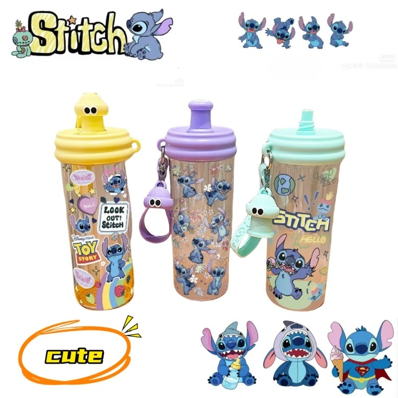 

Lilo & Stitch Stitch Movie & TV Peripherals Cute Water Cups Children's Straw Cups Student Outdoor Sports Large Capacity Cups
