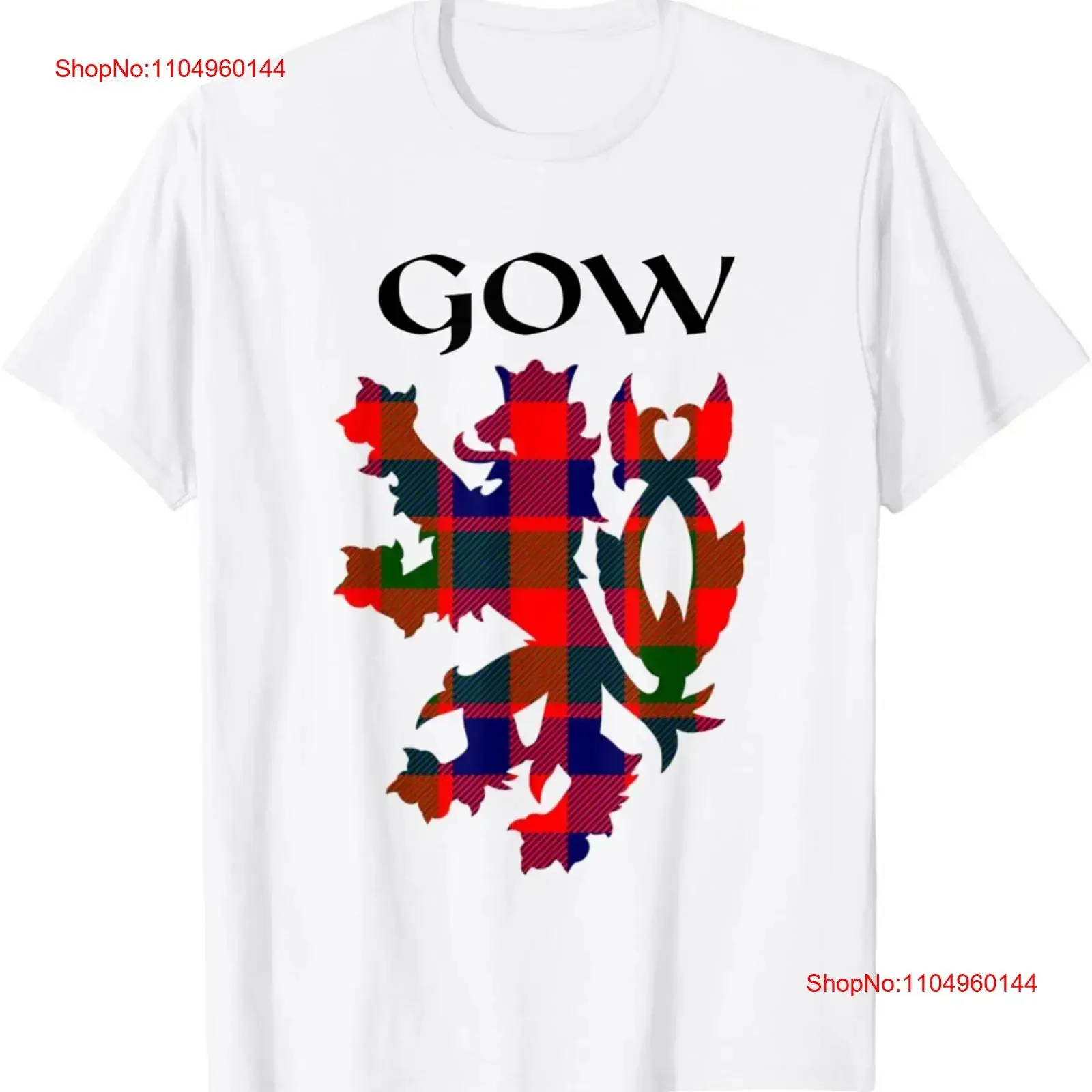 

Clan Gow Tartan Scottish Family Name Scotland Pride T Shirt vintage Washed designer clothes Slightly streetwear Breathable