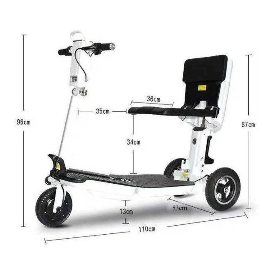 New 350W Folding Electric Scooter for Elderly and Disabled Adults 3 Wheels Leisure Portable Mobility Scooter