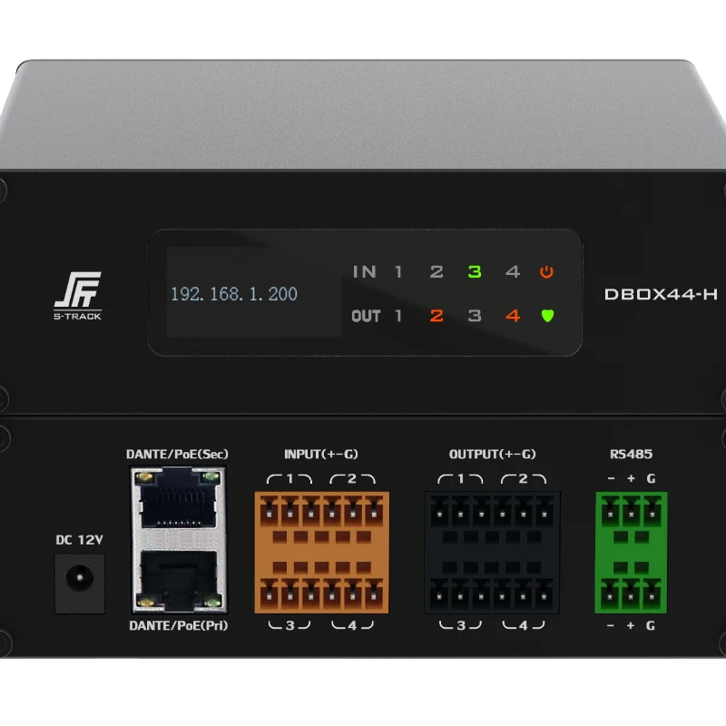 Original manufacturer 4x4 audio Network interface with audio Mixer,DSP processing