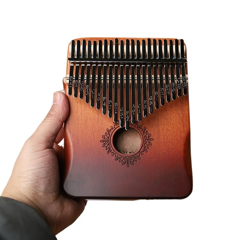 For21 finger piano mahogany full single box, beginners learn high-end wooden craftsmanship