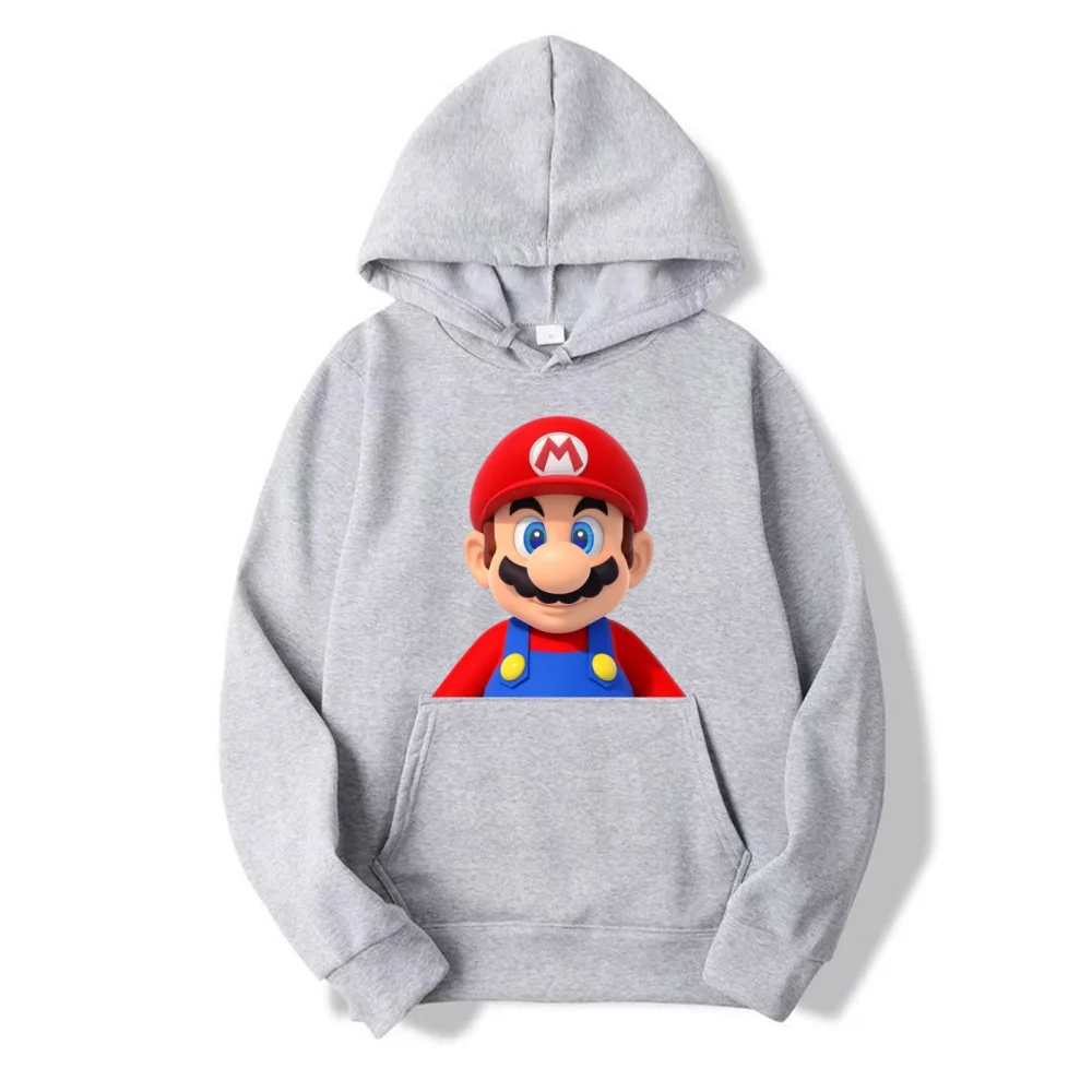 

Cartoon Hoodies Men Kawaii Super Mario Graphic Hoodie Streetwear Funny Unisex Hooded Clothing Tops Anime Sweatshirts Female
