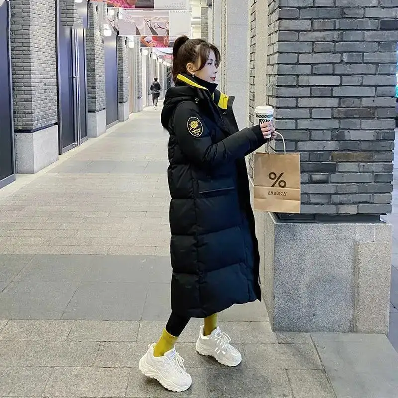 2023 New Fem Down  Winter Jacket Women  Xplosion Medium Long Plus Loose Hooded Brand Coat