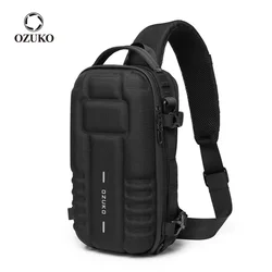 OZUKO-Bolso flexible de carcasa dura para hombre, bolso de hombro deportivo multifuncional de gran capacidad, impermeable, bolsa táctica para exteriores de alta calidad