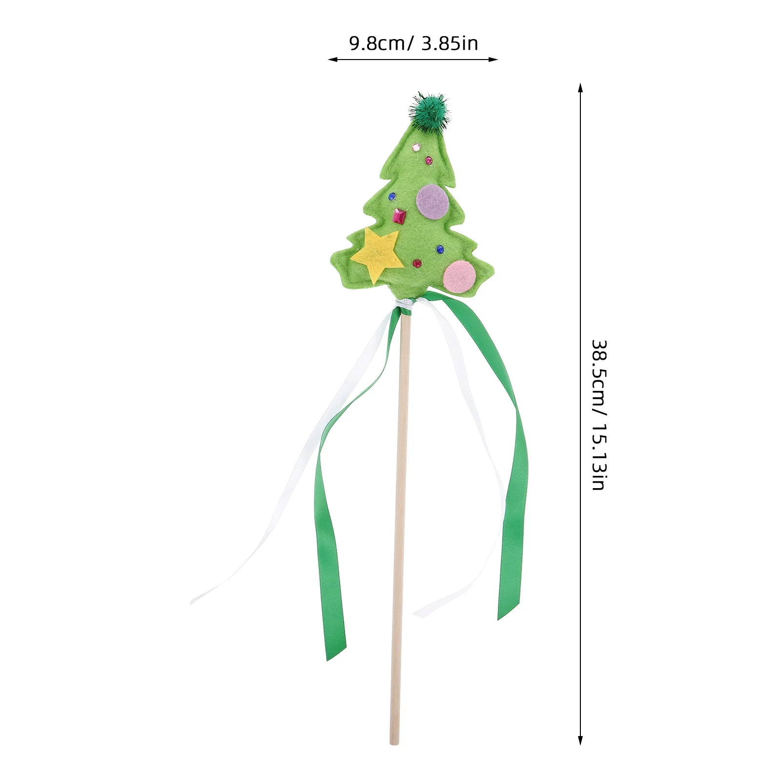 Różdżka Wróżki na Choinkę dla Dzieci, Różdżka do Przebrania, Różdżka do Ręki, Rekwizyt na Imprezę, Akcesorium do Występów Scenicznych, Świąteczna Różdżka Wróżki, Dekoracja