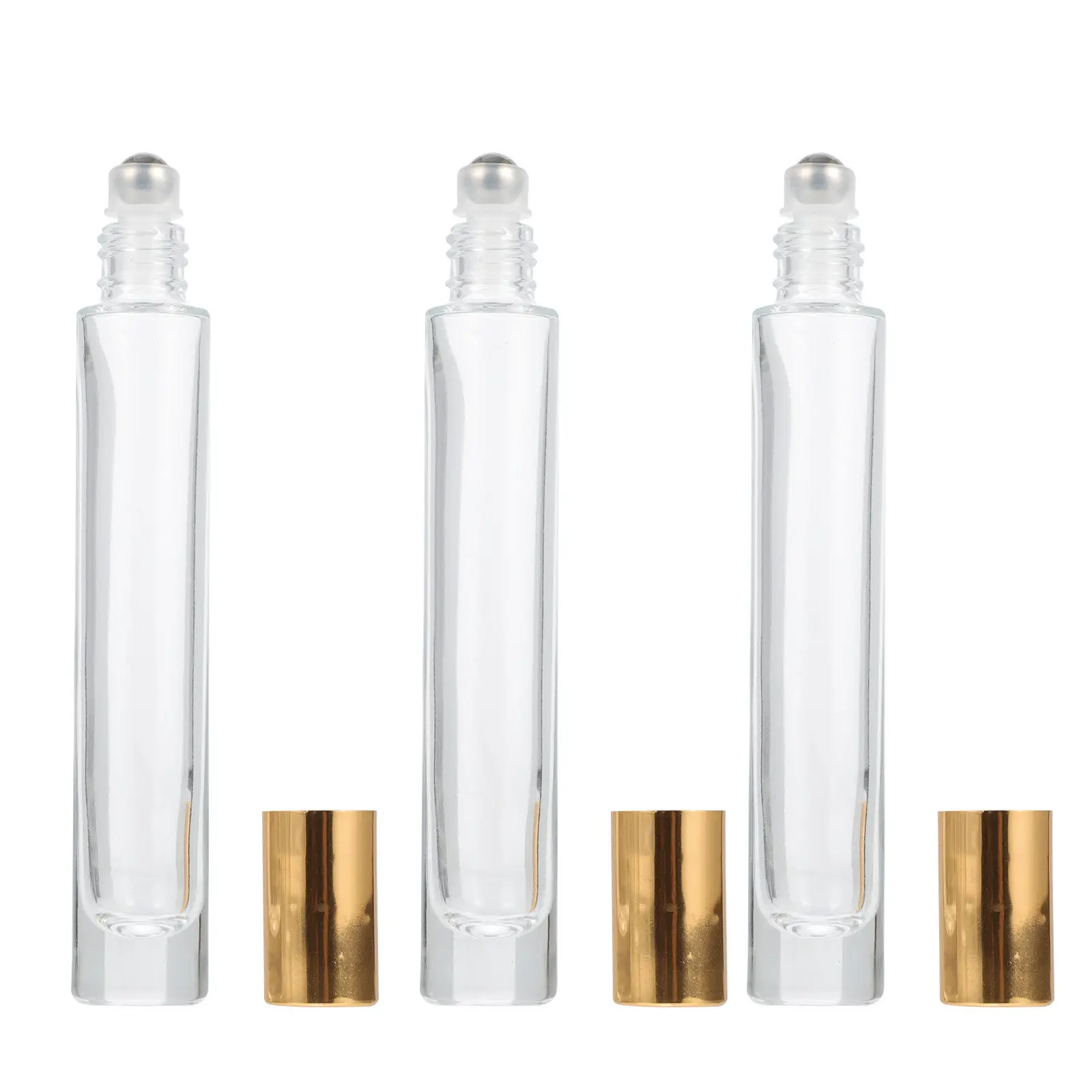 

5Pcs 10Ml Leakproof Glass Roller Ball Bottles for Essential Oils Perfume Coconut Massage Oils Refillable Roll-on Bottles DIY