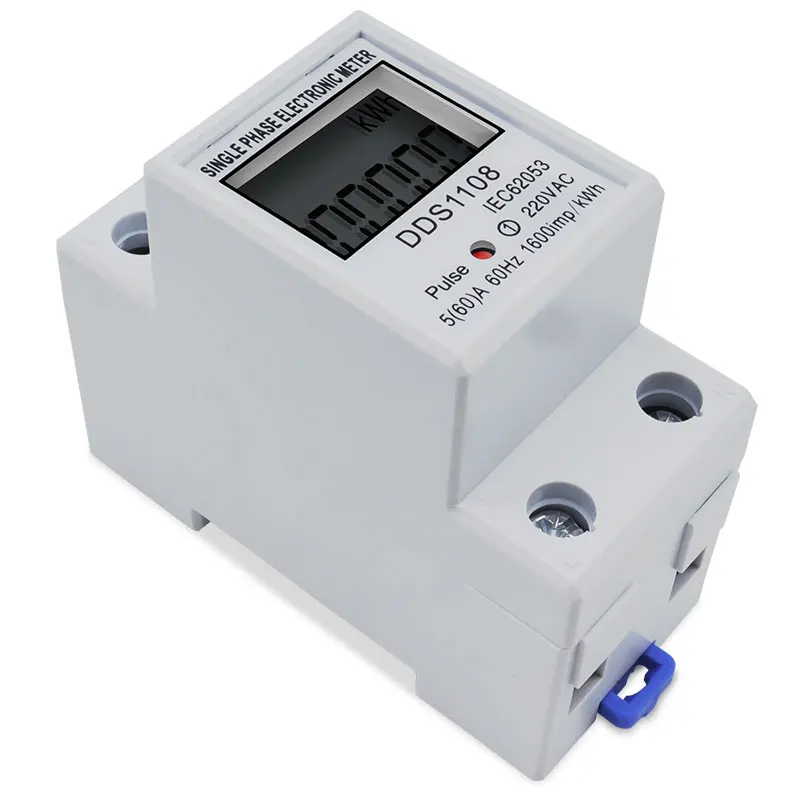 Imagem -05 - Medidor de Energia Monofásica com Display Digital Lcd Medidor de Consumo de Energia Watt Wattmeter Kwh 230v ca 50hz 60a Trilho Ruído Elétrico