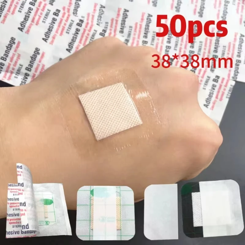 50 unids/pack vendaje impermeable para heridas cinta médica transparente estéril para el cuidado de heridas vendaje proteger botiquín de primeros auxilios