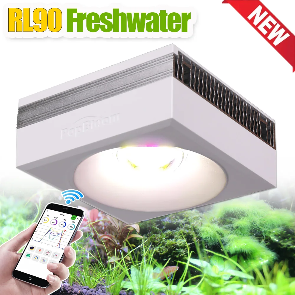 

PopBloom-RL90 Freshwater Aquarium Plants Light, WiFi Plant Led Aquarium Lamp For 40-60cm Aquatic Aquarium Planted Fish Tank Lamp