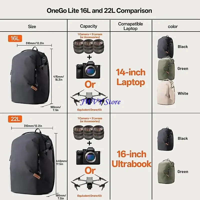573A Kameratasche Rucksack Professioneller DSLR-Kamerarucksack Fotografie Kameratasche – Detail 6