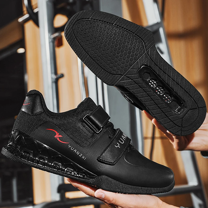 

Мужская обувь для пауэрлифтинга, балансировочные ботинки для тяжелой атлетики, нескользящая обувь для силовых тренировок, мужская обувь с твердым рисунком, приседания