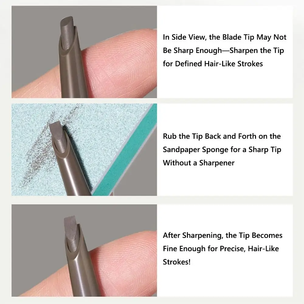 Crayons à sourcils faciles à utiliser sans aiguiser pour femmes, stylo à sourcils à coups définis longue durée, teinte naturelle d'apparence sauvage