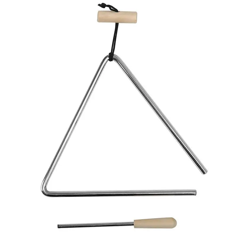 Music Triangle Instrument Music Hand Instrument Steel Triangle Steel Triangle Percussion Bell With Strikers For Rhythm Education