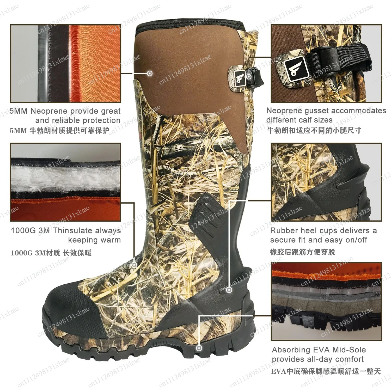 Customized outdoor men's camouflage long tube for warmth in winter wilderness