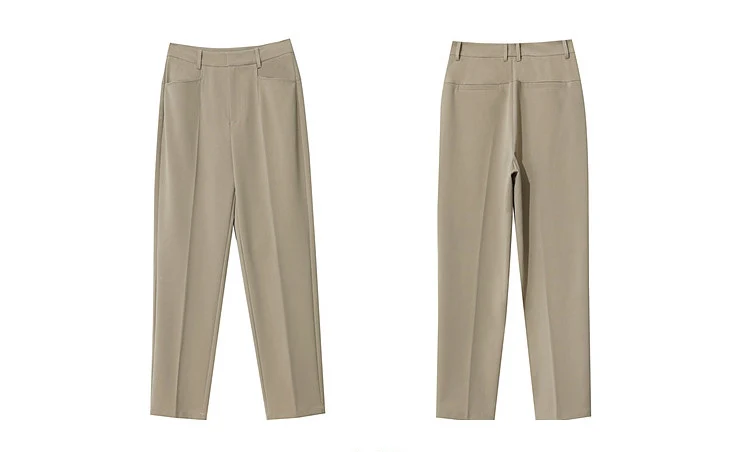 Amii Women Pants 2026 Autumn New Commuter Basic Style Tapered Pants Casual Women's Solid Versatile Ankle-Length Pants 12641091