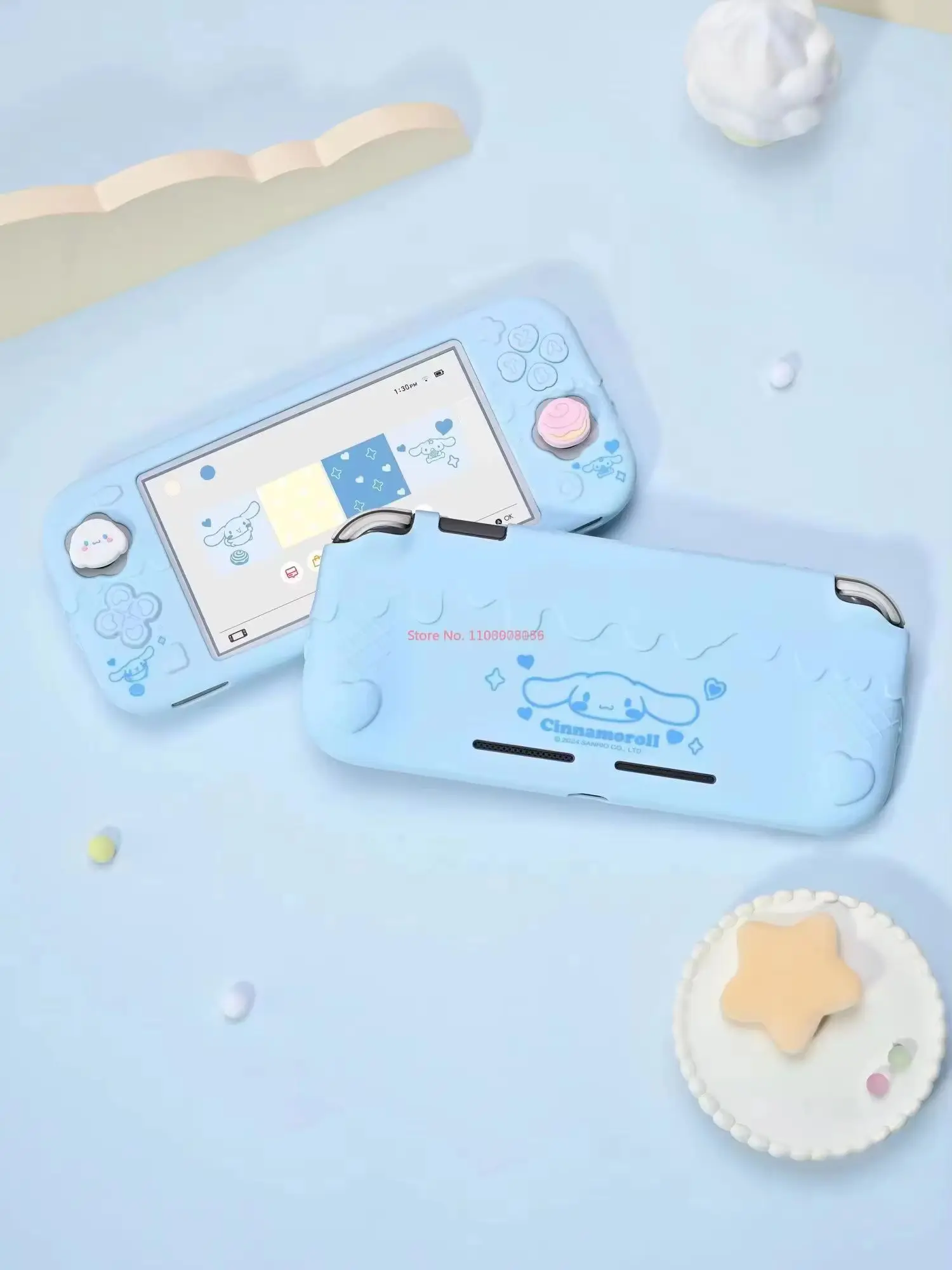 Switch Lite ブルー+シナモロールのケース 新しい Nintendo Switch Lite シリコン保護ケースハローキティクロミ