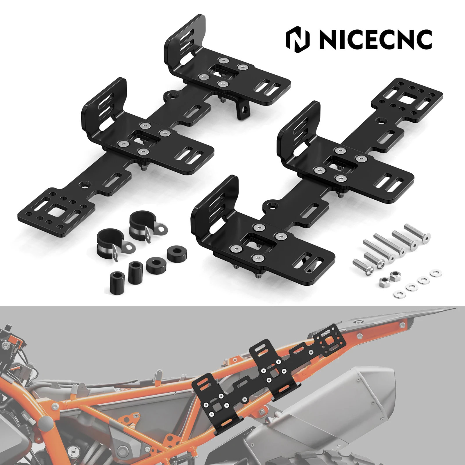 

For 2020-2024 KTM 890 Adventure/R/Rally Saddlebag Side Rack Roll Bags Brackets Luggage Carrier for KTM 790 Adventure 2019-2024