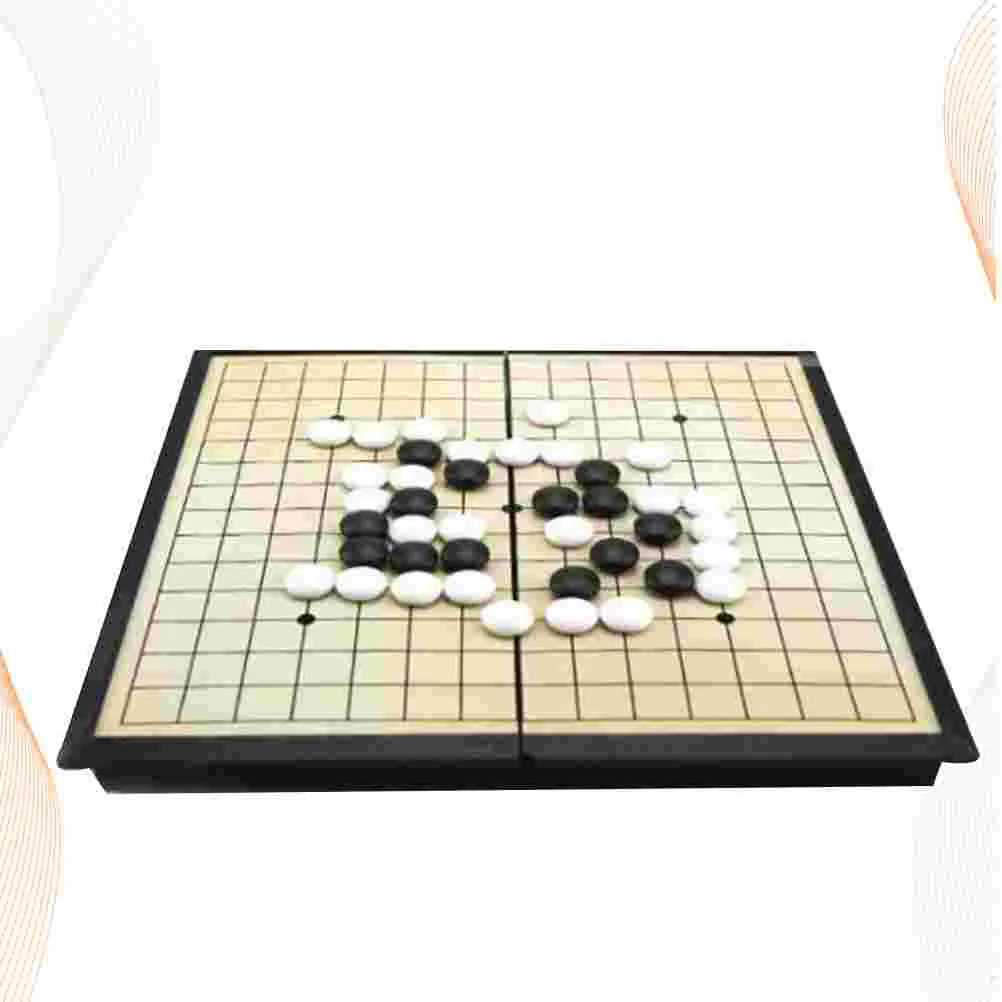 

1 Set Foldable Funny Magnetic Reversal Chess Black White Gobang Plastic Folding for Kids Adults