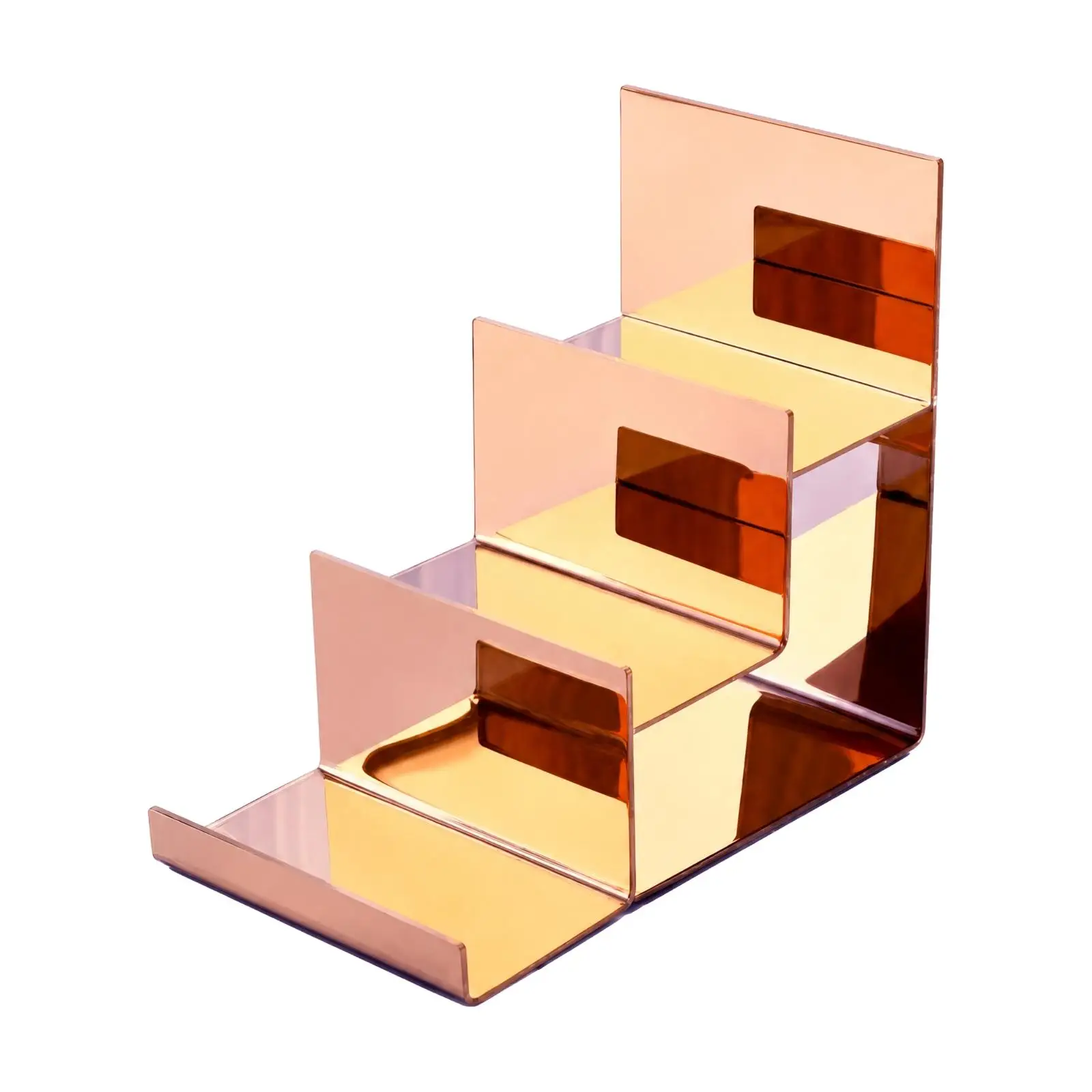 Sturdy Stainless Steel Wallet Display Stand 3 Tier Purse Organizer Rack for Department Store Boutique Showcase