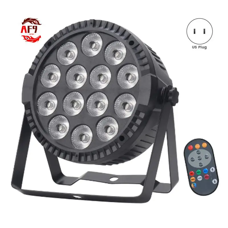 

AF90-2PCS 80W Par Light 4In1 RGBW 14 LED Stage Effect Light DMX512 Remote Control Flat Light For KTV DJ Bar Light US Plug